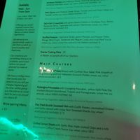 Menu at Veginity in Dublin