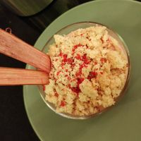 Summer Rhubarb Dessert at Veginity in Dublin