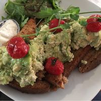 Avocado and lemony feta toast at Veginity in Dublin