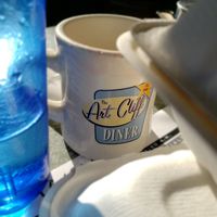 Art Cliff Diner Tea and Almond "Milk" at Art Cliff Diner in Vineyard Haven