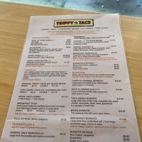 Menu #Veganuary at Trippy Taco in Fitzroy