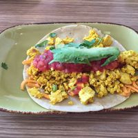 Vegan breakfast taco at Trippy Taco in Fitzroy