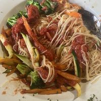2/5 angel hair with veggie medley. Really watery?? And didn’t have much flavor.   at Giuseppe's in Meredith