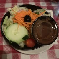 Garden salad that comes with the earnest vegan  at Giuseppe's in Meredith