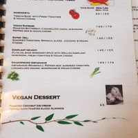 Vegan menu at Bits 'n Pizzas in Swakopmund