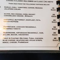 Options to make your own at Bits 'n Pizzas in Swakopmund