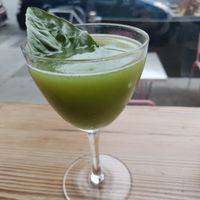 Basil gimlit at Lucia's in Berkeley