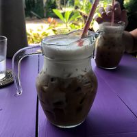 Iced coconut latte! at Kaya Caffe in Koh Lanta