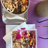 Chocolate smoothie bowls taste like dessert!  at Kaya Caffe in Koh Lanta