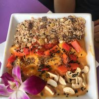 Papaya smoothie bowl  at Kaya Caffe in Koh Lanta