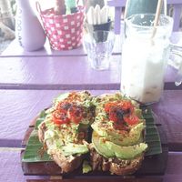 Avocado Toast with hummus at Kaya Caffe in Koh Lanta