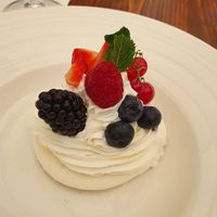 Dessert vegan at La Piazzetta in Verona