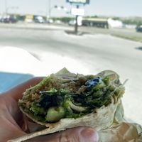 Sunshine wrap without cheese, added falafel  at The Chopped Leaf in Drumheller