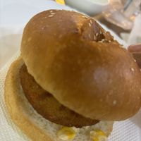 Sweetcorn burger   at Sheroes Hangout in Agra