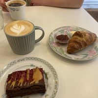 Lovely croissant and a “datey” brownie  at Comptoir Veggie in Paris