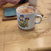 Pumpkin spiced latte at Comptoir Veggie in Paris