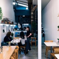 The space on the inside at Comptoir Veggie in Paris