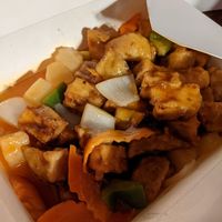 Sweet and sour egg plant at Great Wall in Monterey