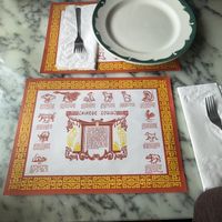Cute placemats   at Great Wall in Monterey