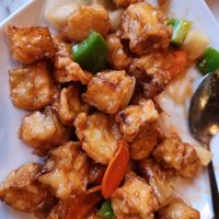 Sweet and sour eggplant at Great Wall in Monterey