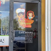 Such a cute sign! at The Happy Vegan Bakers in Hialeah