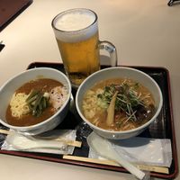 Curry, ramen and beer  at Vege Deli Kanna - Shokudo in Kyoto