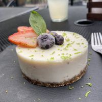 Lime cheesecake at Tacogreen in Queretaro