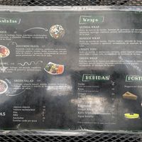 Menu at Tacogreen in Queretaro