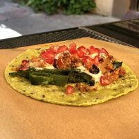 Taco de Chile en nogada at Tacogreen in Queretaro