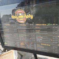 Menu at Holy Moly in Lille