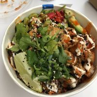 Peanut tofu remember to ask to make it vegan  at Grounded Kitchen - Queens Rd in Leicester