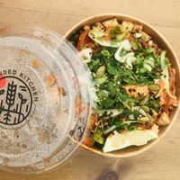 Spicy tofu vegan bibimbap  at Grounded Kitchen - Queens Rd in Leicester