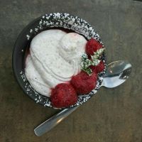 Vegan strawberry tiramisu at La Torre in Wasquehal