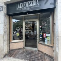 Entrance  at La Cerveseria Clandestina in Barcelona