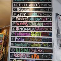 Craft beers on tap at La Cerveseria Clandestina in Barcelona