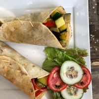 Vege burrito at Casa Abierta in Leon