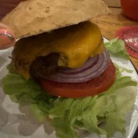 Beyond burger with vegan cheese   at Project Social in Ibiza