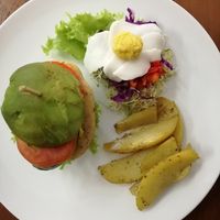 Vegan Burger at Canix Coffee in Ubud