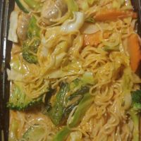 Noodles with ba mee peanut sauce and veggies at Five Star Thai Cuisine in Crown Point