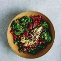 Kale and Hearty Salad with Avocado at Bombay Sandwich Co - W 35th St in New York City