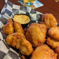 Fried pickles w vegan ranch at Marshall Street Bar and Grill in Rochester