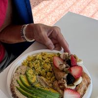 Mom’s breakfast  at Bori Vegan in Guaynabo