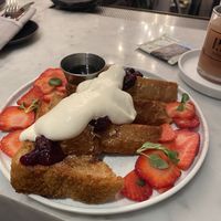 Decadent French toast   at P.S. Kitchen in New York City