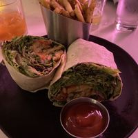 “Chicken” Caesar Wrap & Fries  at P.S. Kitchen in New York City