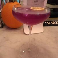 Tasty, beautifully crafted lavendar cocktail. Quite strong too!  at P.S. Kitchen in New York City