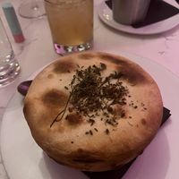 chicken pot pie (with a marg and truffle fries in the back)  at P.S. Kitchen in New York City