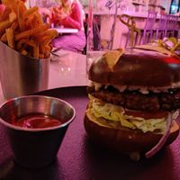 Blue cheese burger at P.S. Kitchen in New York City