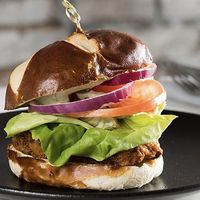 Maitake mushroom sandwich  at P.S. Kitchen in New York City