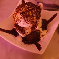 Brownie with ice cream at P.S. Kitchen in New York City