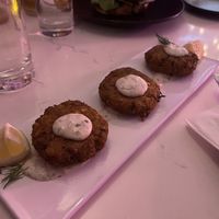 Crabby cakes   at P.S. Kitchen in New York City